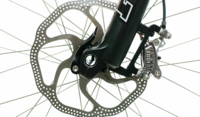 Optibike R series front disk brake and axle