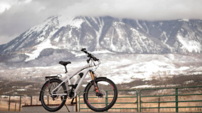 Pioneer Allroad Limited with a backdrop of snowy muntains