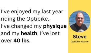 Optibike customer Steve talking about his 40lb weight loss using an E-bike