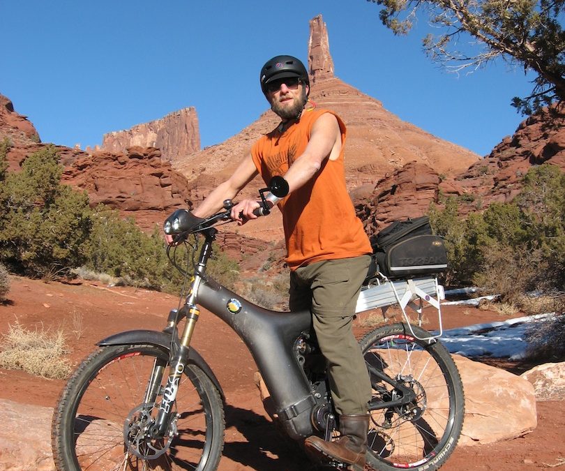 Bob Rides R11 on Slick Rock in Moab at 63