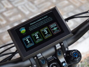 Electric bike display showing riding mode options