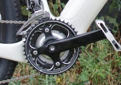 Carbon Bike Motor Closeup with Chain